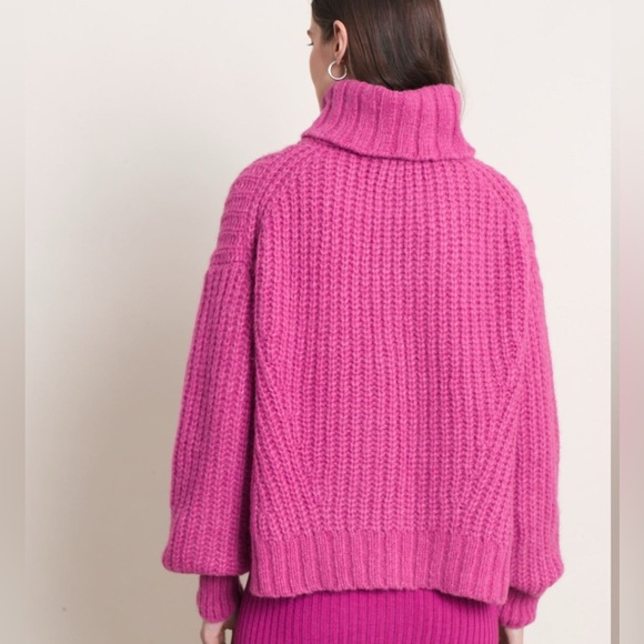 Eleven Six ALI Alpaca Sweater in Fuchsia - Picture 4 of 13